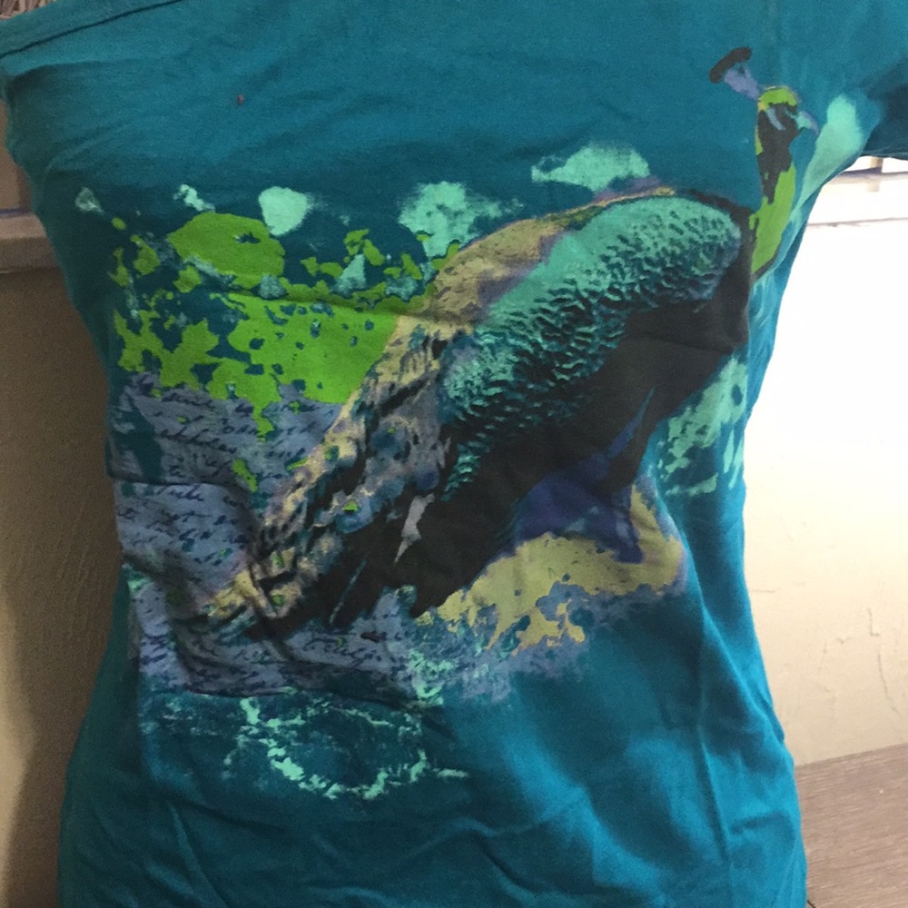 NWT Do U Speak Green? One-shoulder Sassy Shirt! - Picture 2 of 5